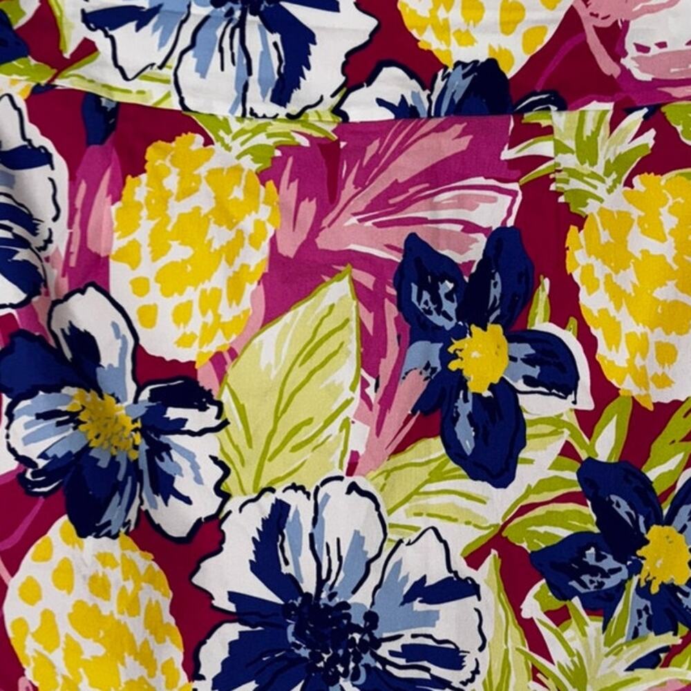 Rafaella Womens XXL Colorful Floral Pineapples Skort Shorts Under Pull On - Picture 8 of 10